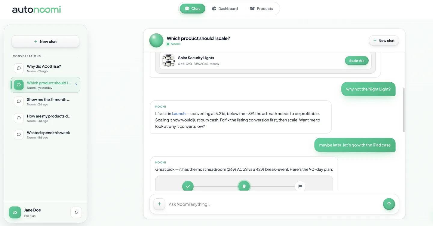 Chatting with Noomi inside the Autonoomi software